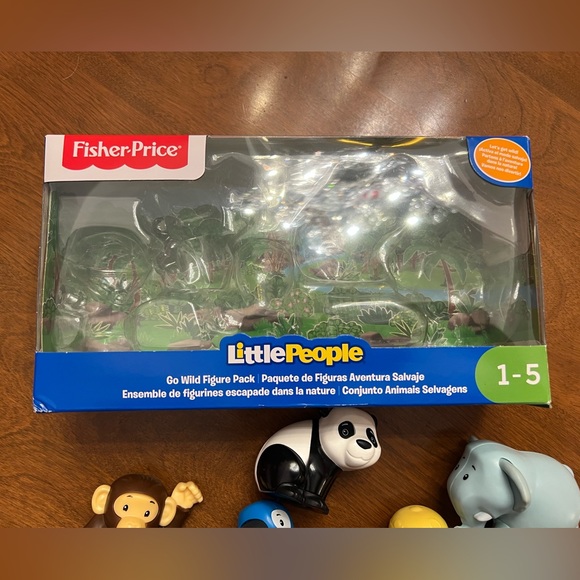 Fisher-Price Little People Go Wild Jungle Adventure 5 piece safari animals NWB - Picture 7 of 10